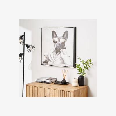 Dunelm Martini Dog Framed Canvas