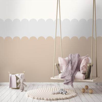 Dunelm Scallop Natural Grey Mural Grey