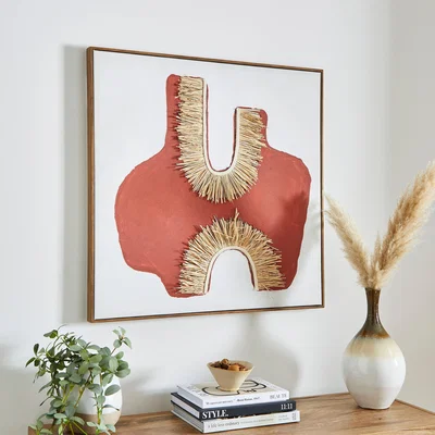 Dunelm Artisan Orange Wall Art Orange