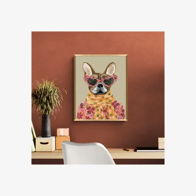 Dunelm Artko Fabulous Frenchie by Yvette St Amant Framed Print