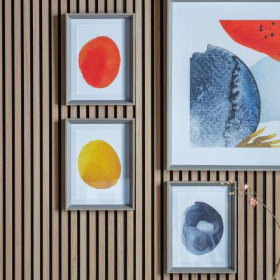 Dunelm Set of 3 Ink Abstract Framed Art MultiColoured
