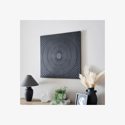 Dunelm Black Wood Embossed Wall Art