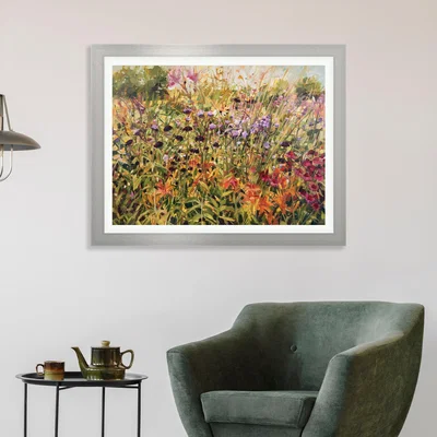 Dunelm The Art Group Field With Lillies Framed Print MultiColoured