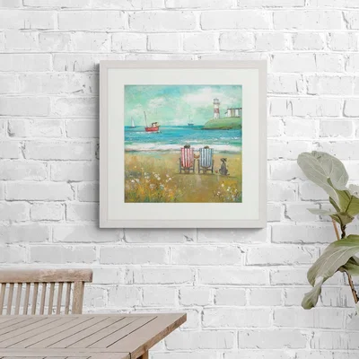 Dunelm Together by Mark Lambert Framed Print Blue