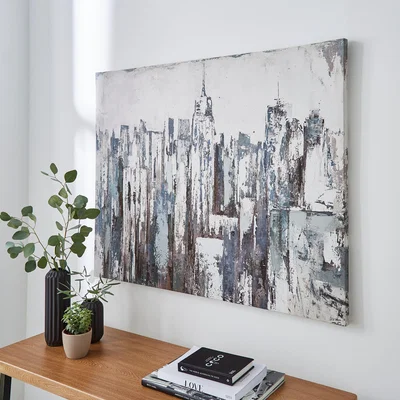 Dunelm Smart Industrial Cityscape Canvas Grey