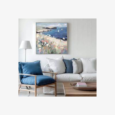 Dunelm Cedar & Sage On the Breeze Framed Canvas