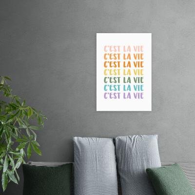 Dunelm East End Prints C'est La Vie Print MultiColoured