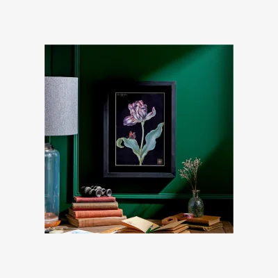 Dunelm Tulip Framed Print Black