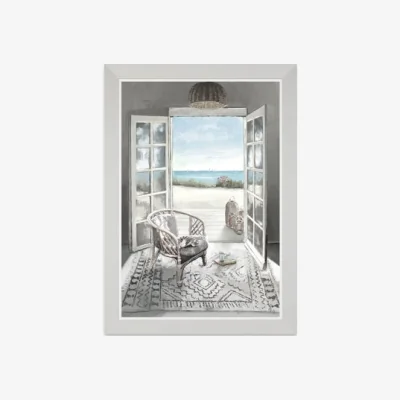 Dunelm Drifting by Charlotte Oakley Framed Print Grey