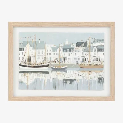 Dunelm Cedar & Sage Dockside Days Framed Print