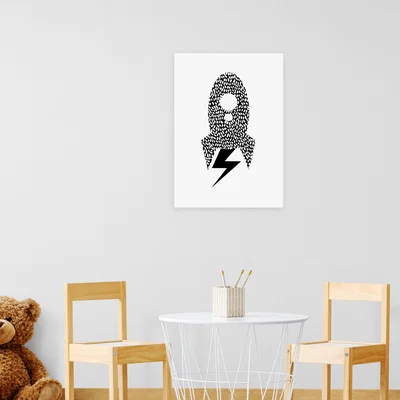 Dunelm East End Prints Rocket Print White