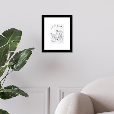 Dunelm The Art Group Late For Brunch Framed Print Black and white