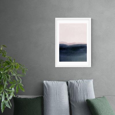 Dunelm East End Prints Dusk Scenery Print Navy