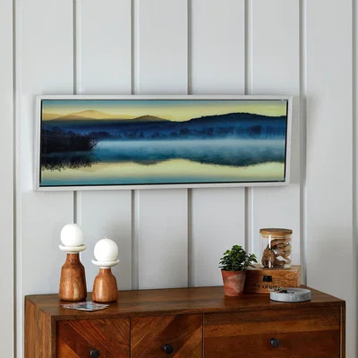 Dunelm Glass Blue Landscape Blue