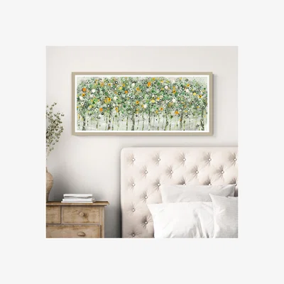 Dunelm Beyond The Verdant Trees Framed Print Green