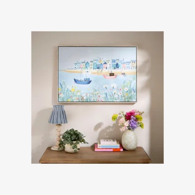 Dunelm Seaside Beach Hut Framed Canvas