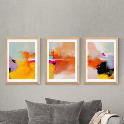 Dunelm Set of 3 East End Prints Yellow Blush Gallery Wall Framed Prints MultiColoured
