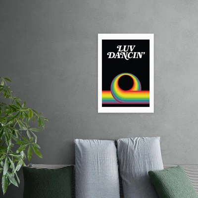 Dunelm East End Prints Luv Dancin' Print MultiColoured