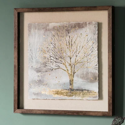 Dunelm Misty Morning II Framed Art Natural