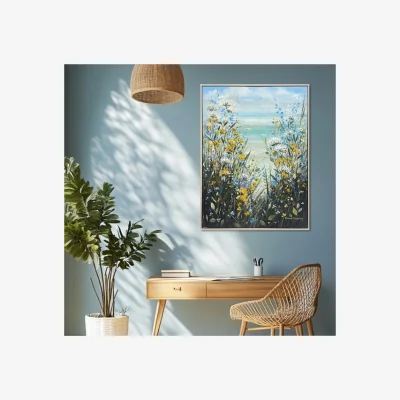 Dunelm Coastal Breeze I by Diane Demirci Framed Canvas