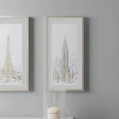 Dunelm New York Glam Framed Print Gold