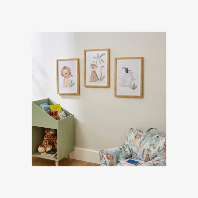 Dunelm Set of 3 Jungle Friends Framed Prints