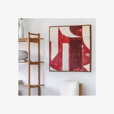 Dunelm Cedar & Sage Ruby Abstract Framed Canvas