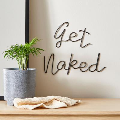 Dunelm Get Naked Wire Wall Art Black