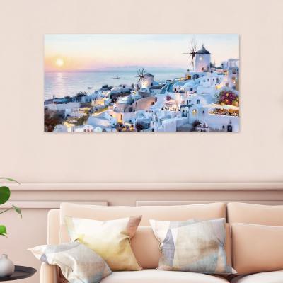 Dunelm The Art Group Santorini Canvas MultiColoured