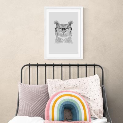 Dunelm East End Prints Earnest Print Black and white