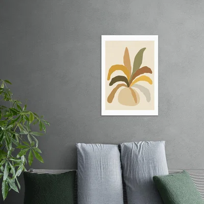 Dunelm East End Prints Pastel Plant Print Natural