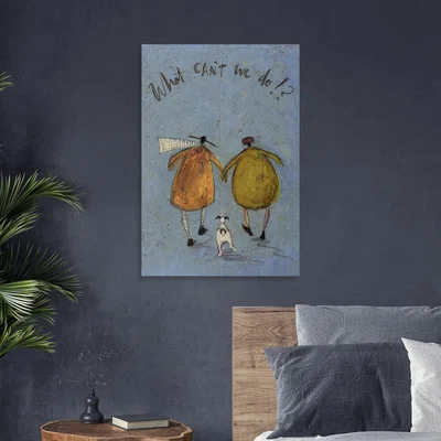 Dunelm The Art Group What Cant We Do Wooden Wall Art Blue/Yellow