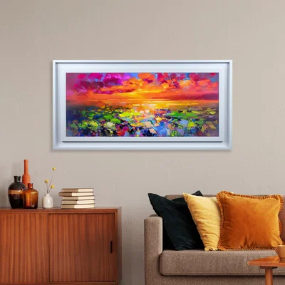 Dunelm The Art Group Colour Frequency Framed Print Orange/Green