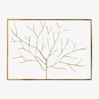 Dunelm Metal Tree Wall Art Gold