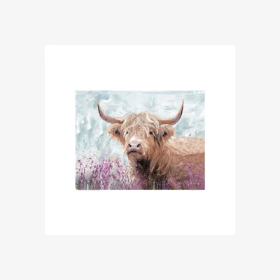 Dunelm Lavender Lookout by Adelene Fletcher Framed Print Natural