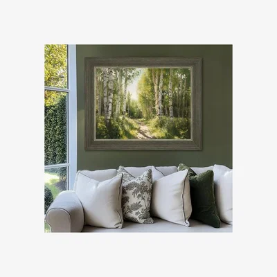 Dunelm Cedar & Sage Dream in Green Framed Canvas