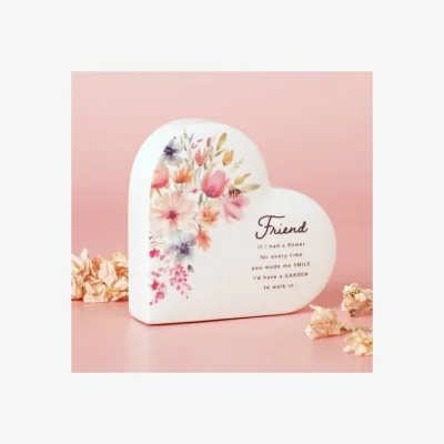 Dunelm The Cottage Garden Floral Ceramic Heart Ornament