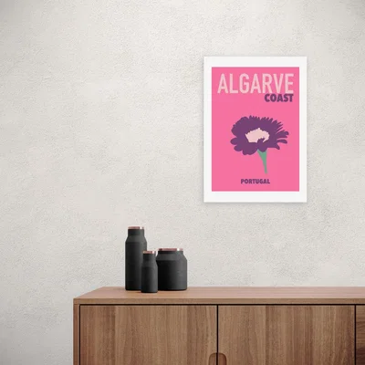 Dunelm East End Prints Algarve Coast Portugal Print Pink