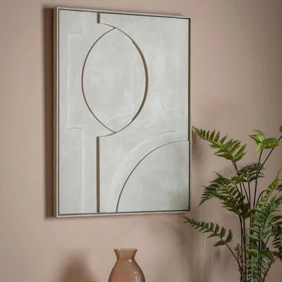 Dunelm Vectis Relief Framed Art Red
