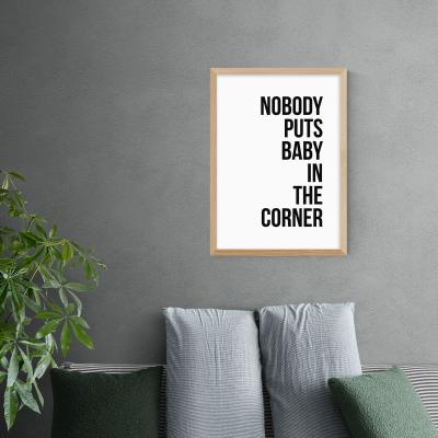 Dunelm East End Prints Baby in the Corner Print Black/White