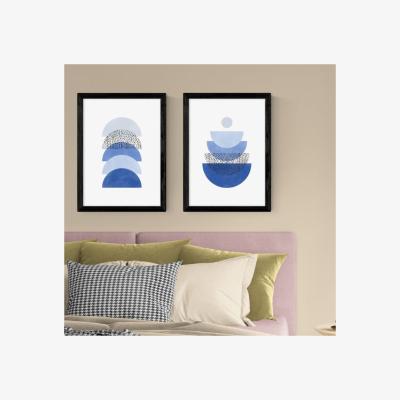 Dunelm East End Prints Set of 2 Blue Geometric Prints