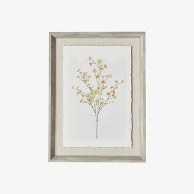 Dunelm Yellow Flowers Framed Print Yellow and White