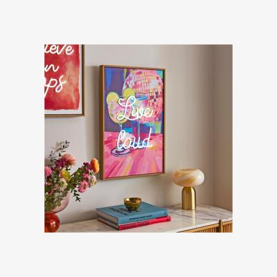Dunelm Live Loud Light Up Neon Framed Print
