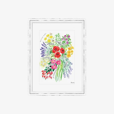 Dunelm The Art Group Medicinal Herbs Watercolour Bouquet Framed Print MultiColoured