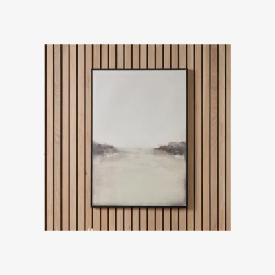 Dunelm Grey and White Abstract Framed Canvas Grey