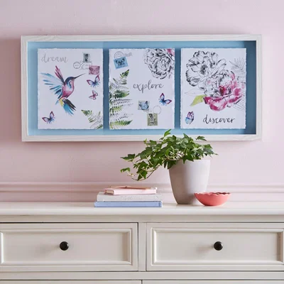 Dunelm Heavenly Hummingbirds Framed Print Multi Coloured