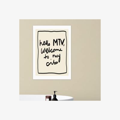 Dunelm East End Prints Hello MTV Print