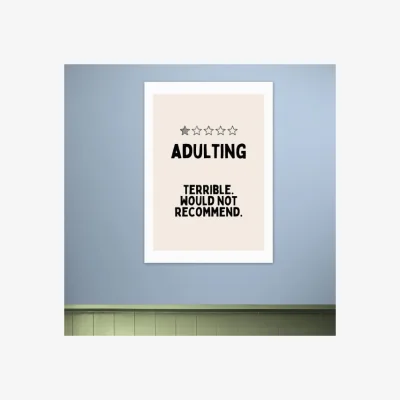 Dunelm East End Prints Adulting Cream Print