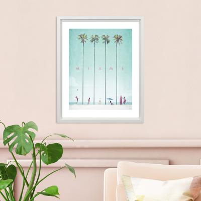 Dunelm The Art Group Miami Framed Print Blue