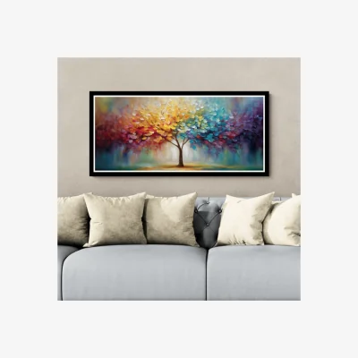 Dunelm Artko Rainbow Tree by M. Torelli Framed Print